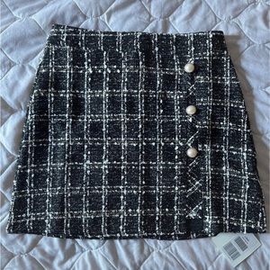 Black Check Skirt